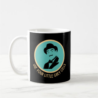 Caneca De Café Poirot Use Sua Pequena Cinza Células De bigode Azu