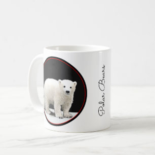 Caneca De Café Polar Bear Cub Painting - Arte Original