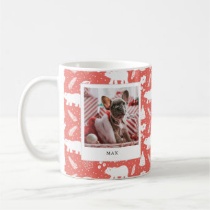 Caneca De Café Polar Bear Floral & Pine Holiday Red 2 - Mug de Fo