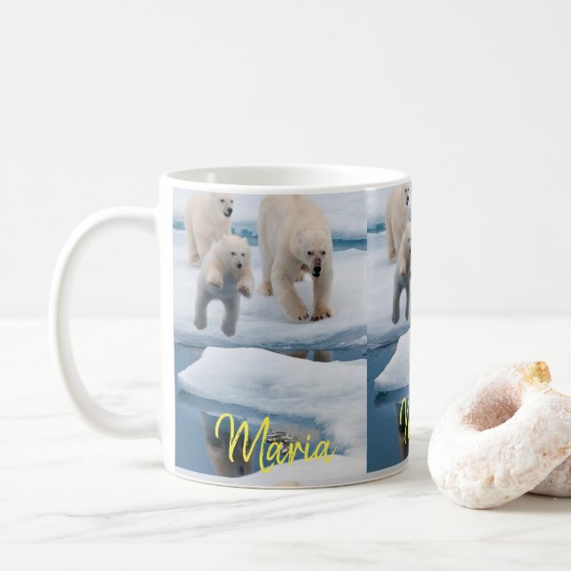 Caneca De Café Polar Bear Iceburg Mug (Com Donut)