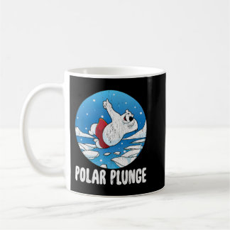 Caneca De Café Polar Plunge Ice Jump Funny Polar Bear Winter