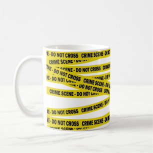 Caneca De Café Polícia Crime Cena Não Cruze Detetive Americano