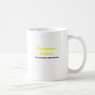 Caneca De Café Polícia da gramática a corrigir e servir