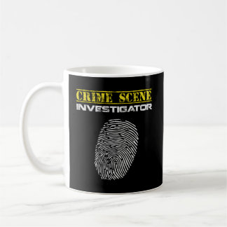 Caneca De Café Polícia de Impressão Digital do Investigador da Cr
