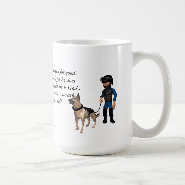 Caneca De Café Polícia e Cachorro dos Ministros de Deus (Direita)