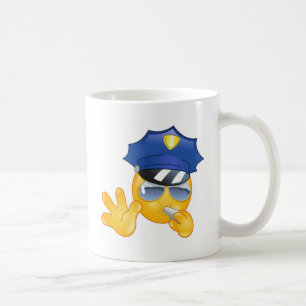 Caneca De Café polícia emoji