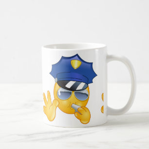 Caneca De Café polícia emoji