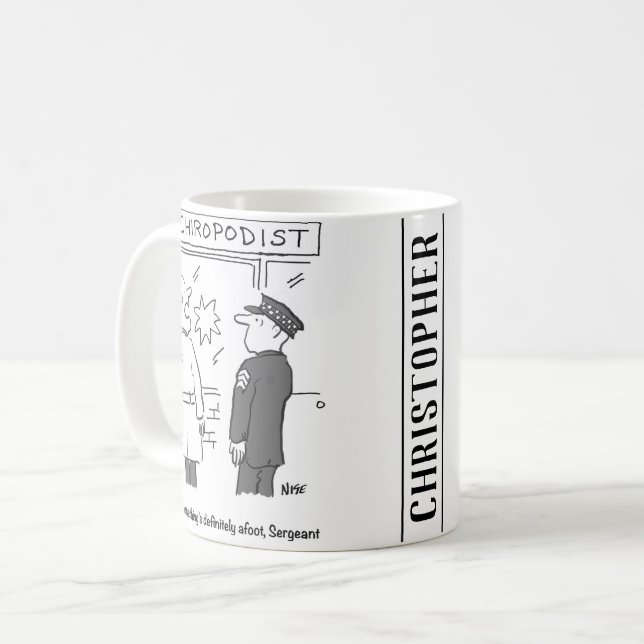 Caneca De Café Polícia investiga invasão no Chiropodista (Frente Esquerda)