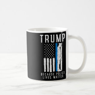 Caneca De Café Polícia Vive Problema Pro Trump Thin Blue Line UF