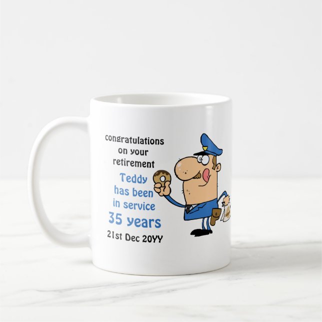 Caneca De Café Policiais Engraçados Retirem Mug Personalizados (Esquerda)