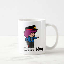 Caneca De Café Policial de Menina Bonita