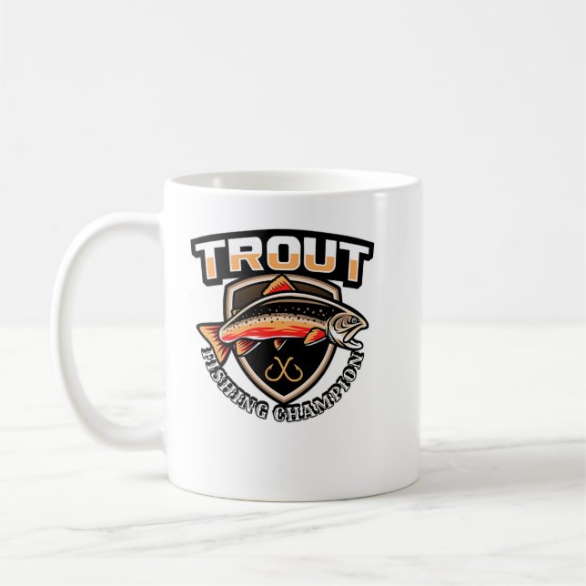 Caneca De Café Policial De Pesca Engraçado (Esquerda)