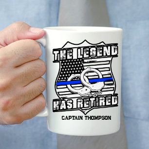 Caneca De Café Policial Personalizado Aposentado Coffee Mug