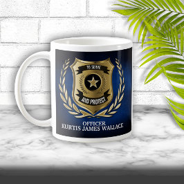 Caneca De Café Policial Protetor Personalizado