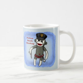 Caneca De Café Policial Sock Monkey Mug