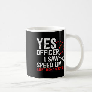 Caneca De Café Policial Speeding - Para Entusiastas De Carro, Amp