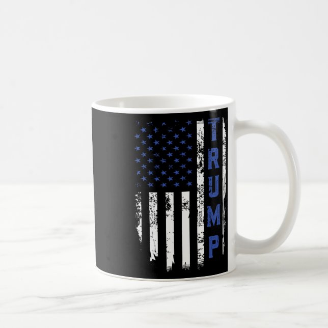 Caneca De Café Policial Thin Blue Line Republican Policial Usa Ba (Direita)