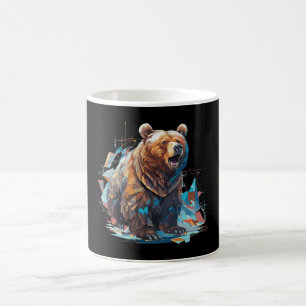 Caneca De Café Poligonal Grizzly Bear Mug durante todo o ano