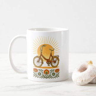 Caneca De Café Polish Retro Bike Folk Sunset