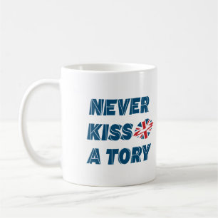 Caneca De Café Política Britânica - Nunca Beije uma História 