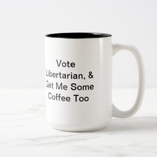 Caneca de café política do libertário