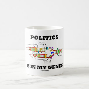 Caneca De Café Política está em meu genoma DNA Humor