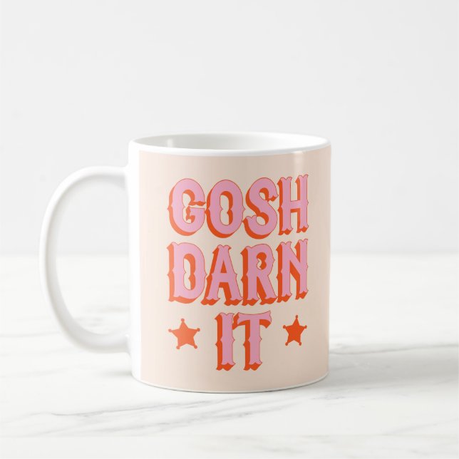 Caneca De Café Politura Meridional: Gosh Darn It (retrô antigo oe (Esquerda)