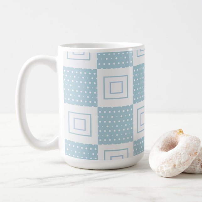 Caneca De Café Polka Pattern, 15oz (Com Donut)