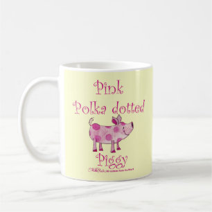 Caneca De Café Polka rosa pontilhado