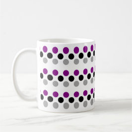 Caneca De Café Polkadots de Cores de Sinalizador de Orgulho Asexu