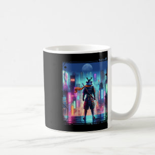 Caneca De Café Pólo Elétrico Samurai no Ciberpunk Retrô Japonês