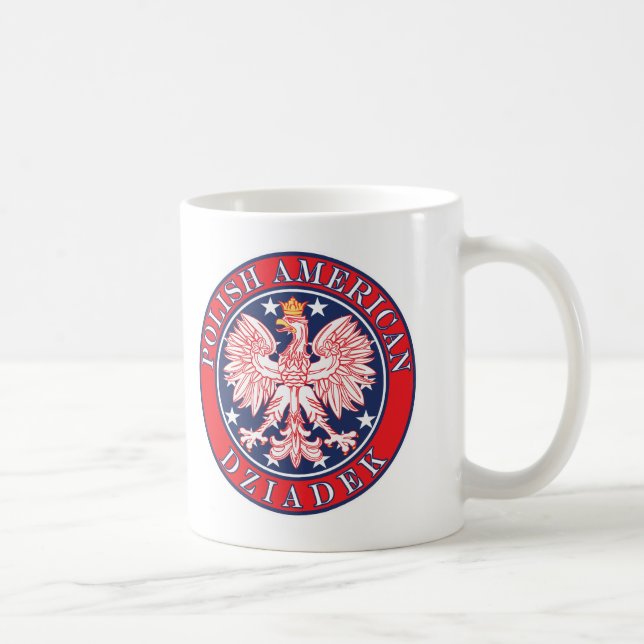 Caneca De Café polonês americano Dziadek (Direita)