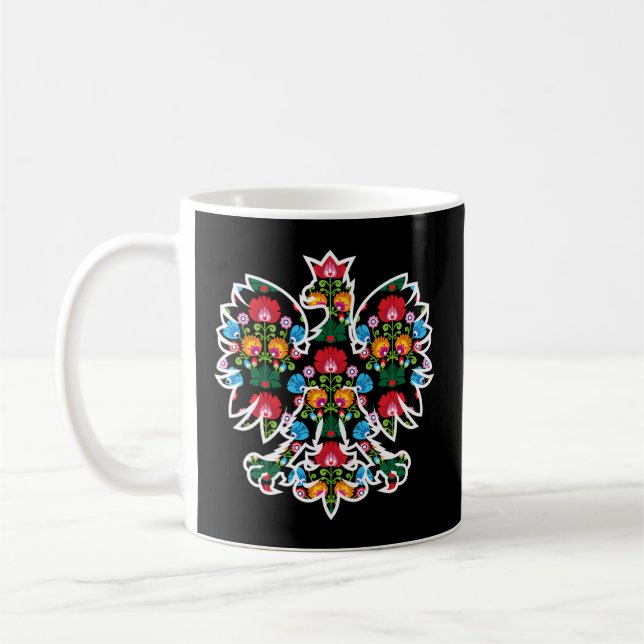 Caneca De Café Polônia de Águia Polonesa Wycinanki Emblem Fest Po (Esquerda)