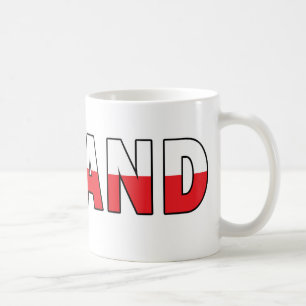 Caneca De Café Polônia nas Cores de Sinalizador Poloneses