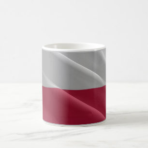 Caneca De Café Polônia - Sinalizador de onda polonês -