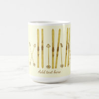 Polos do Péu Dourado | Vintage Ski Illustration Cr