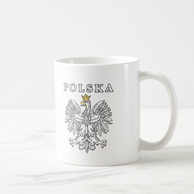 Caneca De Café Polska Com Águia Polonesa (Direita)