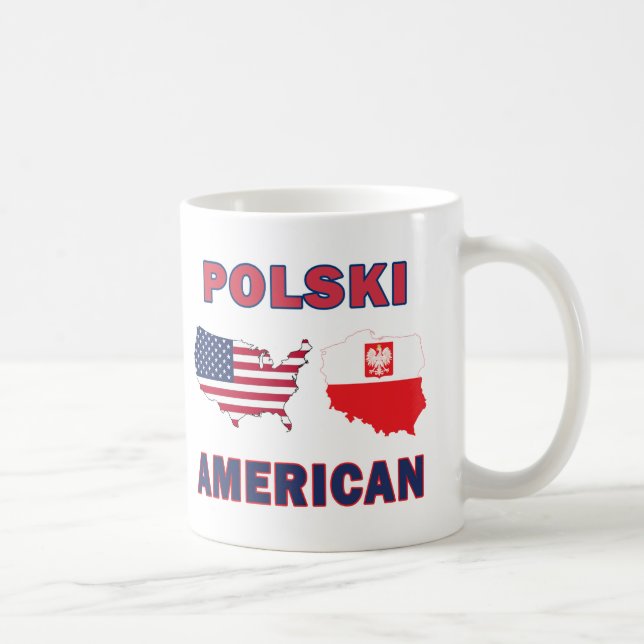 Caneca De Café Polski American Map (Direita)
