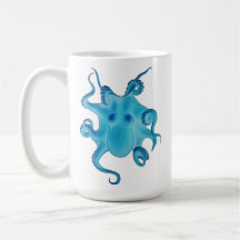 Polvo Elétrico Oceano Azul Kraken Majestoso Mar