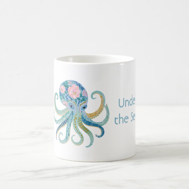 Caneca De Café Polvo Floral Azul (Centro)