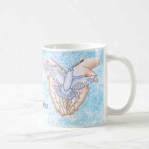 Caneca De Café Pomba das Mãos Cristãs