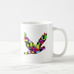 Caneca De Café pomba mosaica