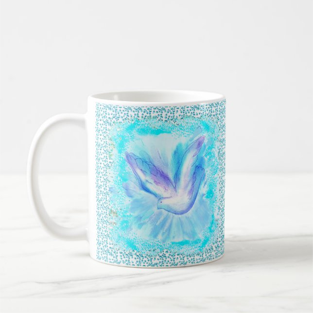 Caneca De Café Pomba Voando (Esquerda)