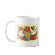 Pombas & rosas bonitos dos namorados do vintage