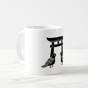 Caneca De Café Pombas viradas para Torii