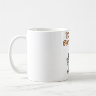 Caneca De Café Pombo Bonito Com Saco Demasiado Coo Para Engraçado