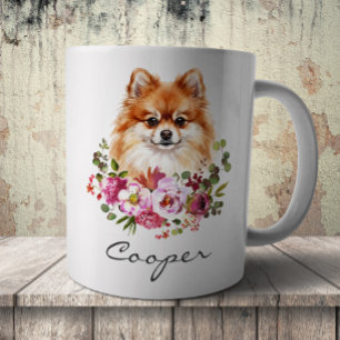 Caneca De Café Pomerânia aquarela