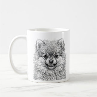 Caneca de Café Pomerânia Atrevida - Arte de Cachor