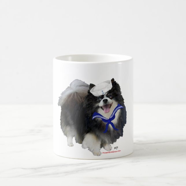 Caneca De Café Pomerânia Preto Marinheiro (Centro)