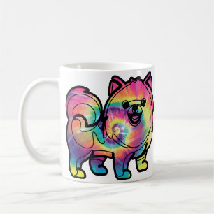 Caneca De Café Pomerânia Tie Dye